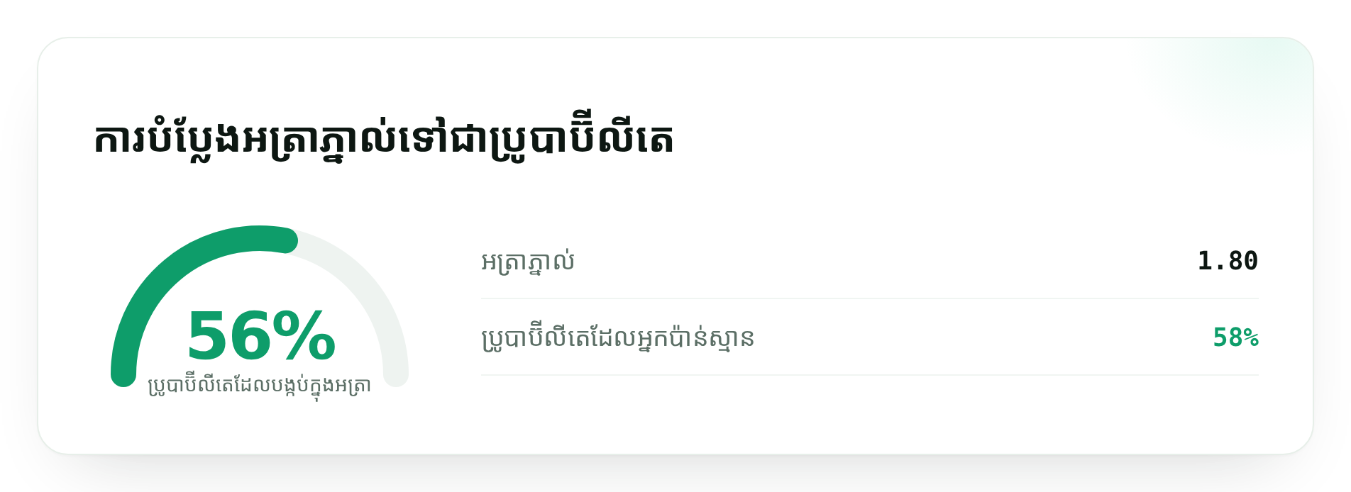 ការបំប្លែងអត្រាភ្នាល់ទៅជាប្រូបាប៊ីលីតេ